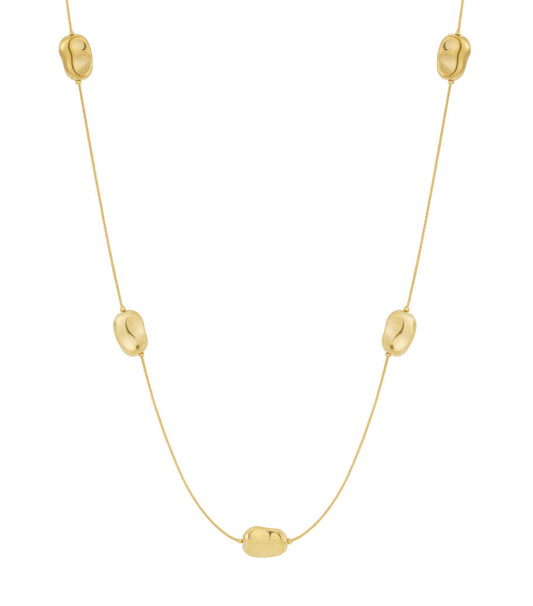 Lange Halskette mit glatten Gliedern